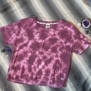 Xs Purple and white tie died shirt